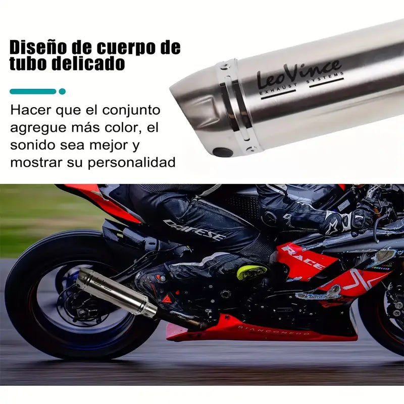 51MM Universal Motorcycle Exhaust Pipe, Stainless Steel, for Street Motor Scooters