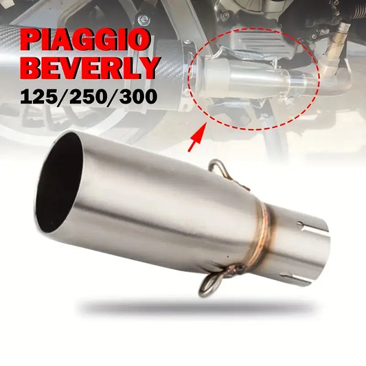 Adaptador de escape para Piaggio Beverly X10 MP3. Adaptador de tubo intermedio de escape para Piaggio Beverly X10 MP3 125/250/300/250LT (79,25 galones). Tubo de ajuste parcial de 51 mm para motocicletas de calle y deportivas.