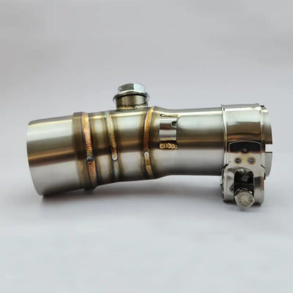 Stainless Steel Motorcycle Mid-Pipe, Compatible with Kawasaki ER6F, ER6N, Ninja 650, And Z650