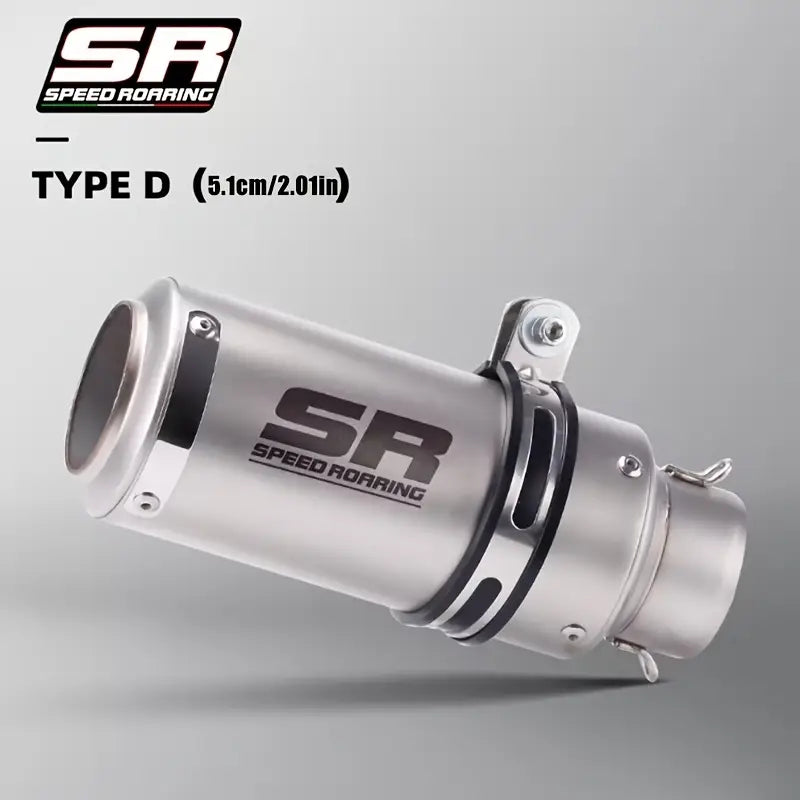 51mm Diameter SR Speed Racing Stainless Steel Exhaust Pipe - High-Performance, Golden Finish, Universal for Street Touring, Enduro, Street Sports Motorcycles & ATVs, Enduro Motorcycle Pipe | Aesthetic Pipe | Durable Construction, Motorcycle Accessories
