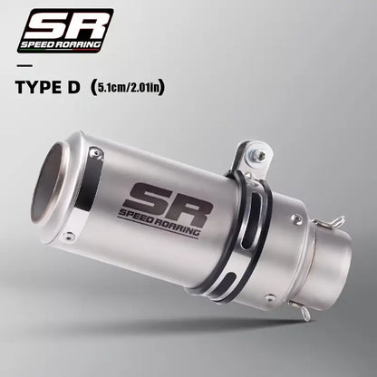 51mm Diameter SR Speed Racing Stainless Steel Exhaust Pipe - High-Performance, Golden Finish, Universal for Street Touring, Enduro, Street Sports Motorcycles & ATVs, Enduro Motorcycle Pipe | Aesthetic Pipe | Durable Construction, Motorcycle Accessories