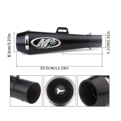 51mm Stainless Steel Exhaust Pipe for Motorcycles - Fits Most Street Touring Models, Exhaust Pipe, Motorcycle, Universal, Modified