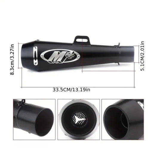 51mm Stainless Steel Exhaust Pipe for Motorcycles - Fits Most Street Touring Models, Exhaust Pipe, Motorcycle, Universal, Modified