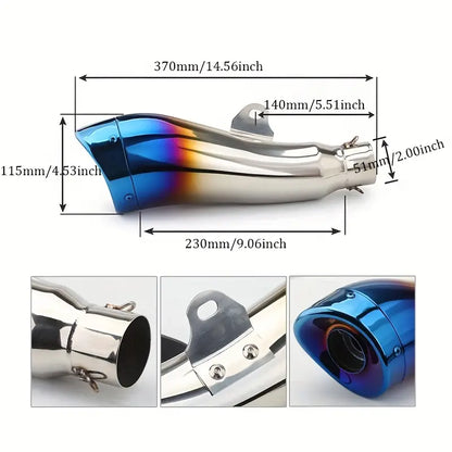 Universal 38-51mm Motorcycle Exhaust Modified Escape - High-Performance Upgrade for XMAX300, GSX1300R, ZZR1400, XJR1300, CB919 Bikes - Durable Construction, Easy Installation, and Enhanced Engine Sound