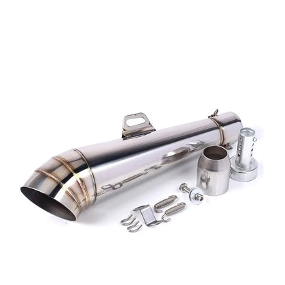 51mm Universal Stainless Steel Motorcycle Exhaust Pipe, Off-Road Compatible, Built-in DB Killer, Enhanced Performance Upgrade for Most Motorcycles