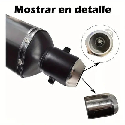 Stainless Steel Motorcycle Exhaust Pipe, 38-51mm Universal Fit, DB Killer Built-in, Compatible with Street Motor Scooters, Off-Road Motorcycles