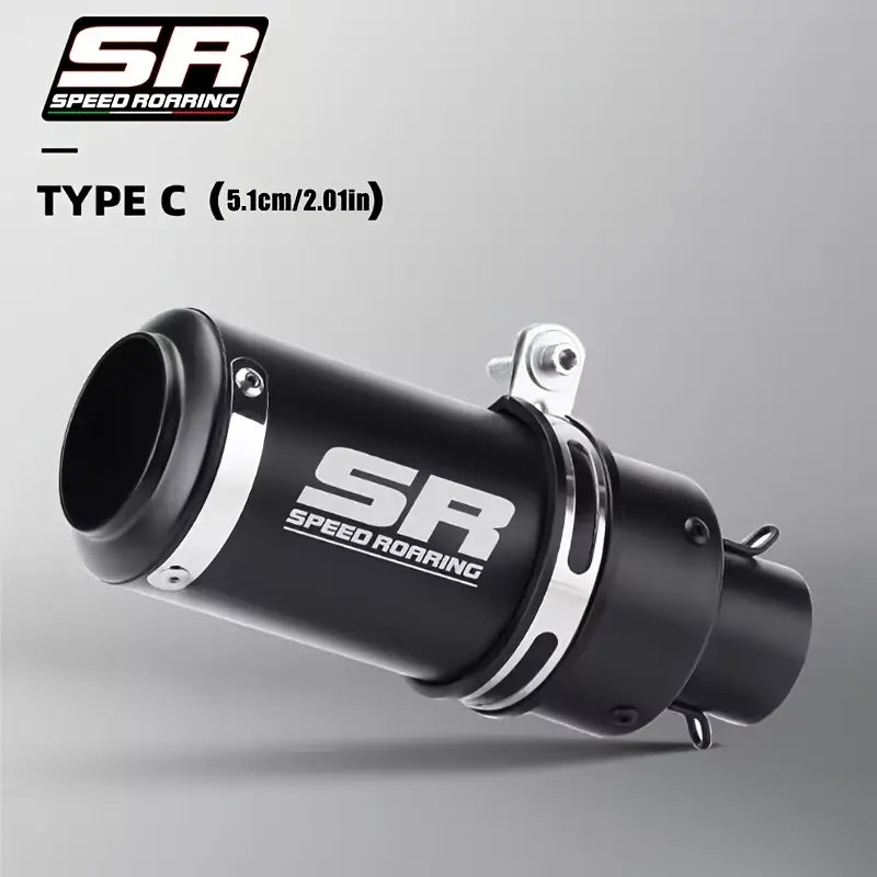 51mm Diameter SR Speed Racing Stainless Steel Exhaust Pipe - High-Performance, Golden Finish, Universal for Street Touring, Enduro, Street Sports Motorcycles & ATVs, Enduro Motorcycle Pipe | Aesthetic Pipe | Durable Construction, Motorcycle Accessories