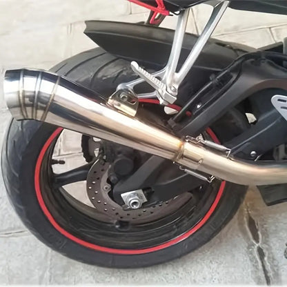 51mm Universal Stainless Steel Motorcycle Exhaust Pipe, Off-Road Compatible, Built-in DB Killer, Enhanced Performance Upgrade for Most Motorcycles