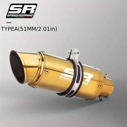 Universal modified motorcycle exhaust pipe with 51mm diameter, oblique mouth design, high performance, suitable for off-road motorcycles/street travel motorcycles/street sports motorcycles/all-terrain vehicles