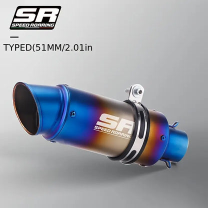 Universal modified motorcycle exhaust pipe with 51mm diameter, oblique mouth design, high performance, suitable for off-road motorcycles/street travel motorcycles/street sports motorcycles/all-terrain vehicles