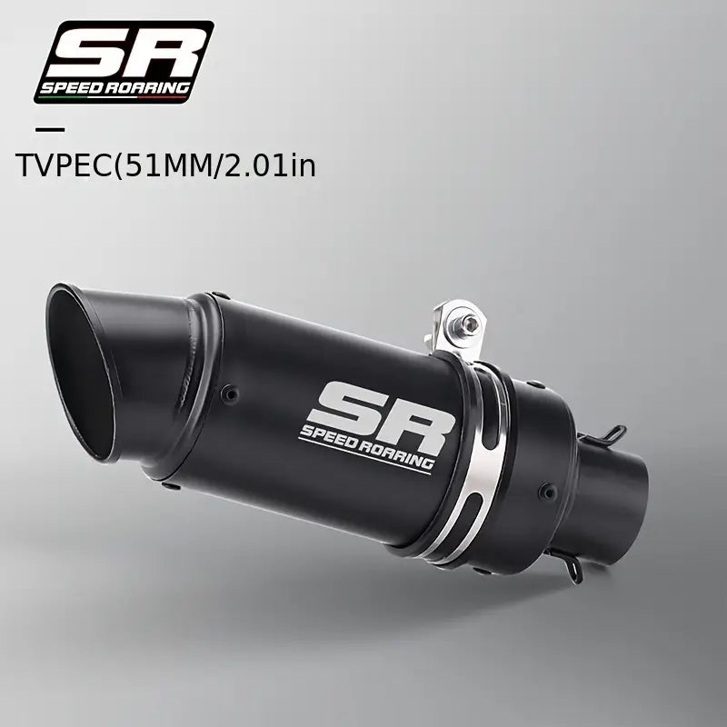 Universal modified motorcycle exhaust pipe with 51mm diameter, oblique mouth design, high performance, suitable for off-road motorcycles/street travel motorcycles/street sports motorcycles/all-terrain vehicles