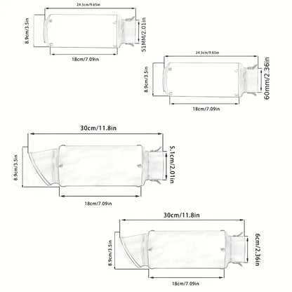 51mm Universal Motorcycle Exhaust Pipe - Stainless Steel, High-Performance, Round with Mesh, Smooth Finish, Perfect for Street Scooters & Sports Bikes, Motorcycle Accessories | Aesthetic Upgrade | Durable Construction
