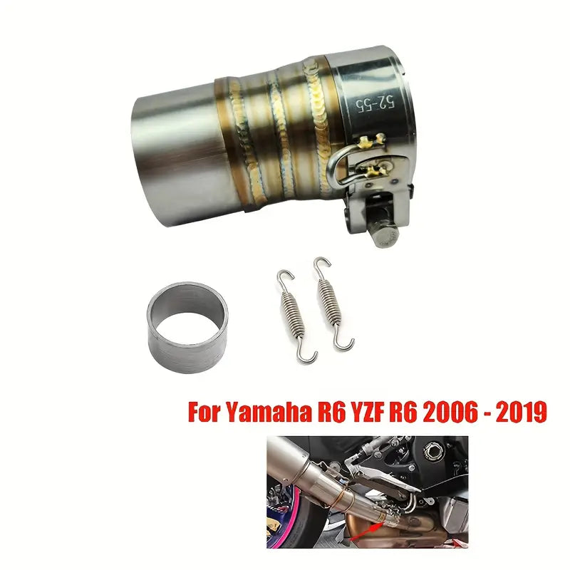 51MM YZF-R6 Motorcycle Exhaust Escape Modified Intermediate Link Pipe Slips YZFR6 Yamaha R6 YZF R6 2006-2019
