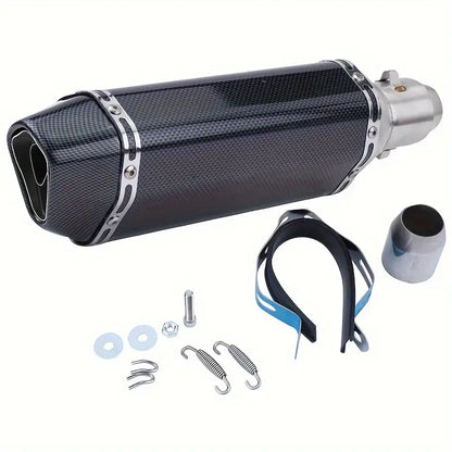 Carbon Fiber Motorcycle Exhaust Muffler Pipe 250Cc 350Cc 600Cc Escape Moto Tube for Nmax Tmax530 Msx125 GSR600