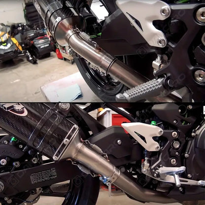 [Kawasaki Ninja 250/300 Slip-On Exhaust] Kawasaki Ninja 250/300 (2013-2016) Stainless Steel Slip-On Exhaust System - Fit for Z250 & Off-Road Motorcycles