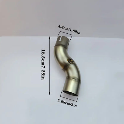 Motorcycle Exhaust Mid-Link Pipe, Suitable for Yamaha R6 (2006-2019) Slip-On Motorcycle Exhaust Mid-Link Pipe - Motorcycle Accessories - Motorcycle Mid-Section - Yamaha Connection Pipe Mid-Section - R6 Mid-Section