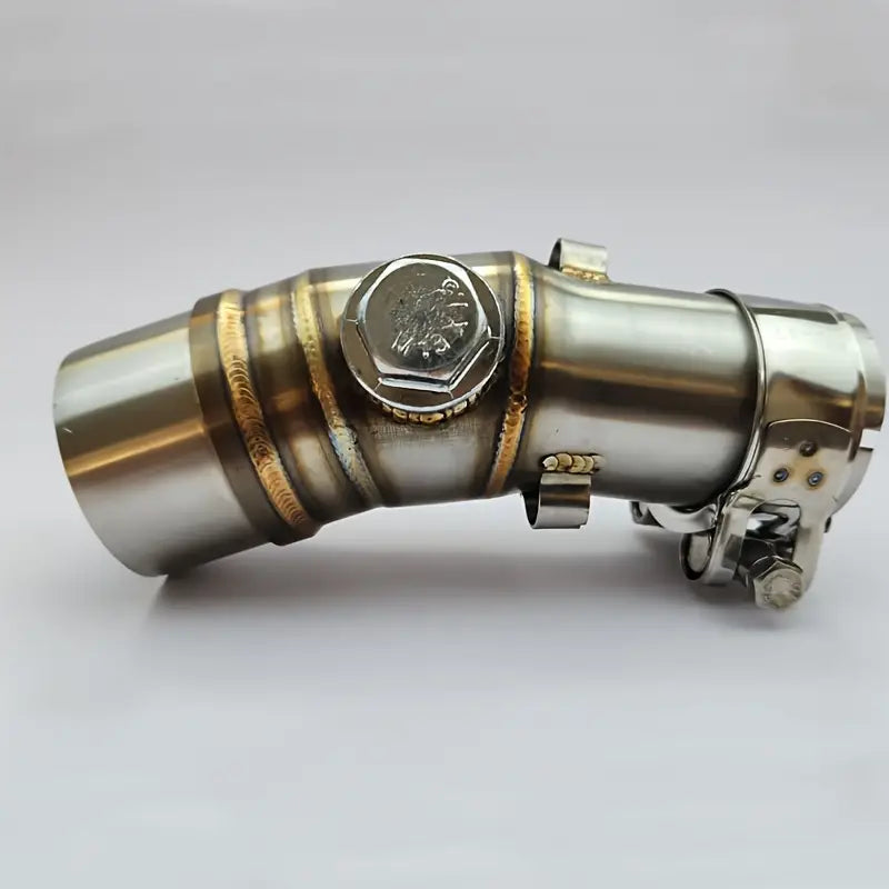 Stainless Steel Motorcycle Mid-Pipe, Compatible with Kawasaki ER6F, ER6N, Ninja 650, And Z650
