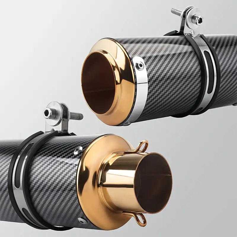 51mm Diameter SR Speed Racing Stainless Steel Exhaust Pipe - High-Performance, Golden Finish, Universal for Street Touring, Enduro, Street Sports Motorcycles & ATVs, Enduro Motorcycle Pipe | Aesthetic Pipe | Durable Construction, Motorcycle Accessories
