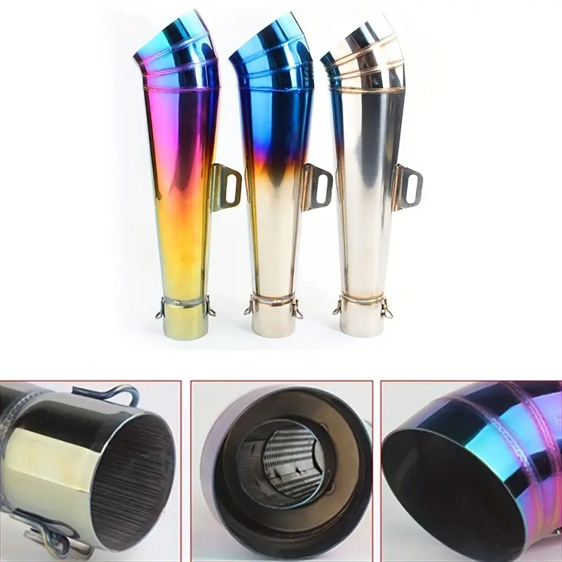 51mm Universal Stainless Steel Motorcycle Exhaust Pipe, Off-Road Compatible, Built-in DB Killer, Enhanced Performance Upgrade for Most Motorcycles