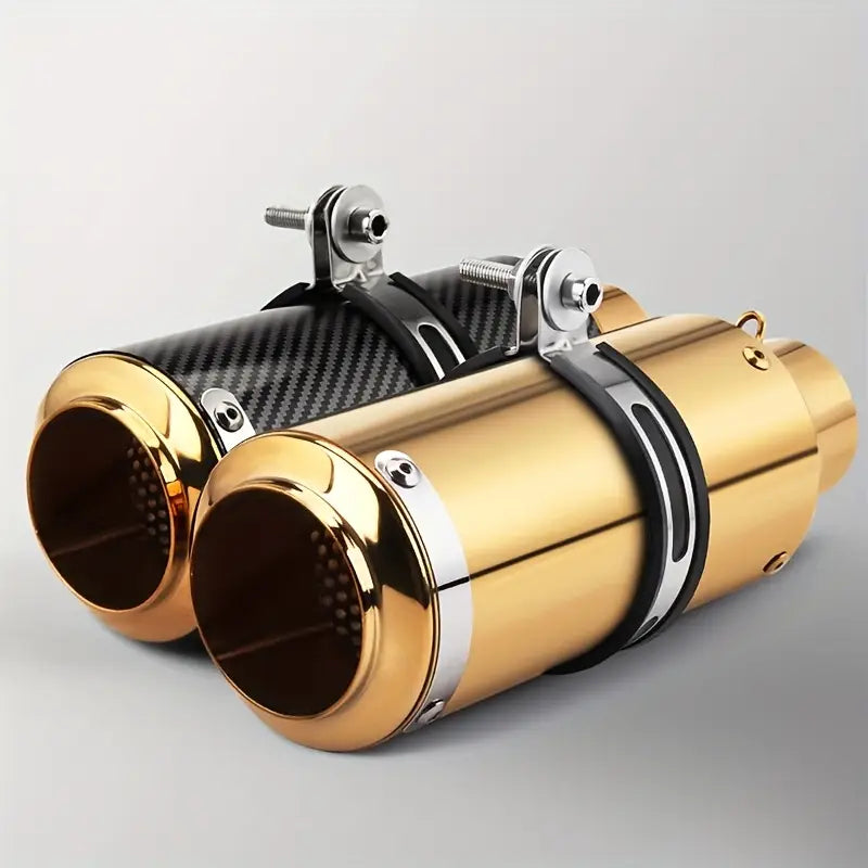 51mm Diameter SR Speed Racing Stainless Steel Exhaust Pipe - High-Performance, Golden Finish, Universal for Street Touring, Enduro, Street Sports Motorcycles & ATVs, Enduro Motorcycle Pipe | Aesthetic Pipe | Durable Construction, Motorcycle Accessories