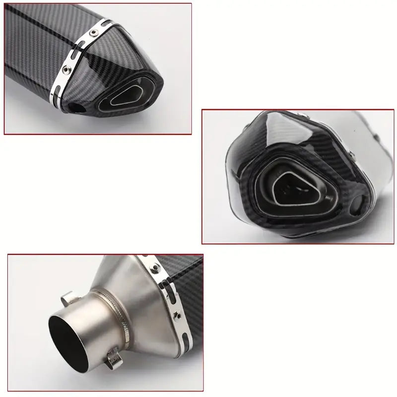 Stainless Steel Motorcycle Exhaust Pipe, 38-51mm Universal Fit, DB Killer Built-in, Compatible with Street Motor Scooters, Off-Road Motorcycles