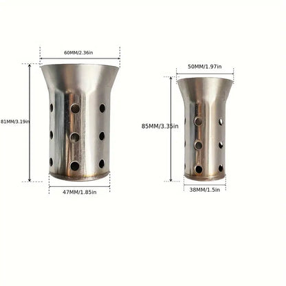 Stainless Steel Motorcycle DB Killer Exhaust Pipe - Easy Install, Adjustable & Removable, Reduces Deep Notes for a More Pleasant Sound - Fits Kawasaki, for SUZUKI, for HONDA, Yamaha, for BMW