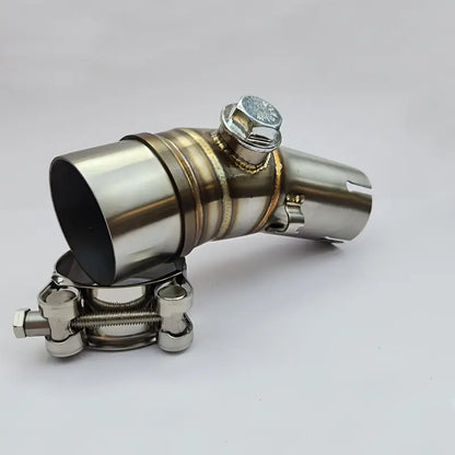 Stainless Steel Motorcycle Mid-Pipe, Compatible with Kawasaki ER6F, ER6N, Ninja 650, And Z650