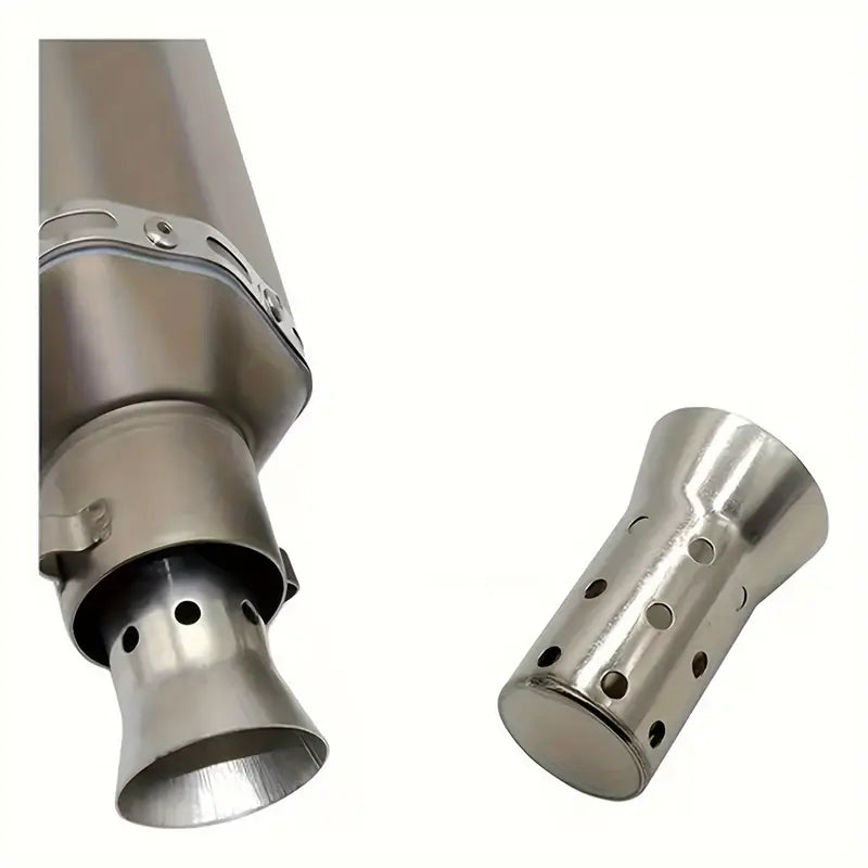 Stainless Steel Motorcycle DB Killer Exhaust Pipe - Easy Install, Adjustable & Removable, Reduces Deep Notes for a More Pleasant Sound - Fits Kawasaki, for SUZUKI, for HONDA, Yamaha, for BMW