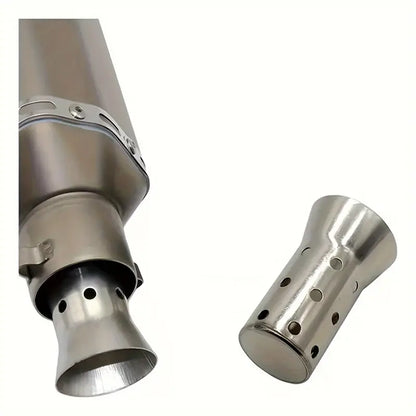 Stainless Steel Motorcycle DB Killer Exhaust Pipe - Easy Install, Adjustable & Removable, Reduces Deep Notes for a More Pleasant Sound - Fits Kawasaki, for SUZUKI, for HONDA, Yamaha, for BMW