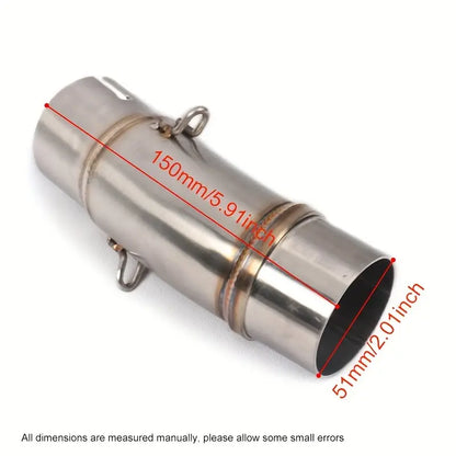 [Kawasaki Ninja 400 Exhaust System] Motorcycle Exhaust Pipe Middle Link for Kawasaki Ninja 400 Z400 Z250 2017-2021 51mm Tubo de Escape System Accessories