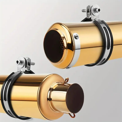 51mm Diameter SR Speed Racing Stainless Steel Exhaust Pipe - High-Performance, Golden Finish, Universal for Street Touring, Enduro, Street Sports Motorcycles & ATVs, Enduro Motorcycle Pipe | Aesthetic Pipe | Durable Construction, Motorcycle Accessories