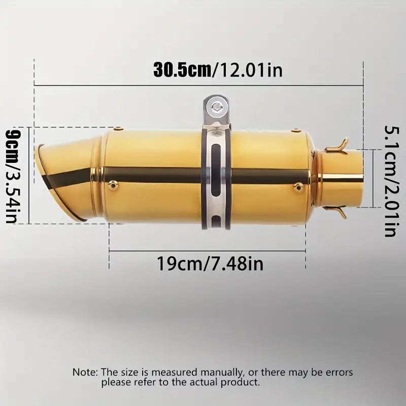 Universal modified motorcycle exhaust pipe with 51mm diameter, oblique mouth design, high performance, suitable for off-road motorcycles/street travel motorcycles/street sports motorcycles/all-terrain vehicles