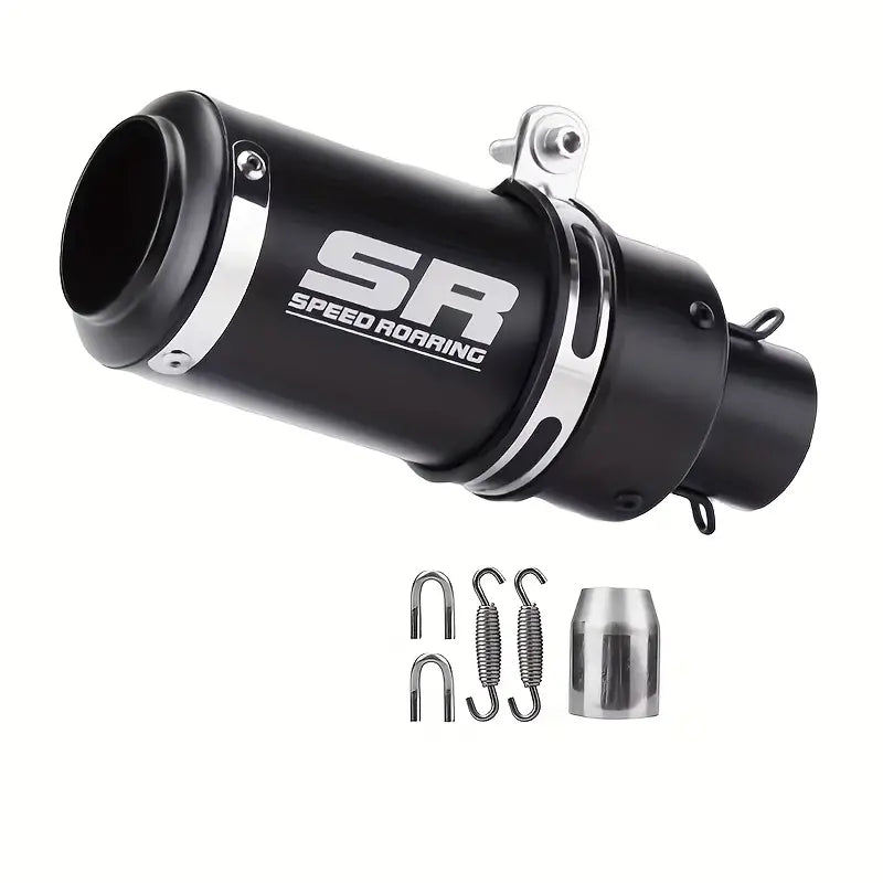 51mm Diameter SR Speed Racing Stainless Steel Exhaust Pipe - High-Performance, Golden Finish, Universal for Street Touring, Enduro, Street Sports Motorcycles & ATVs, Enduro Motorcycle Pipe | Aesthetic Pipe | Durable Construction, Motorcycle Accessories