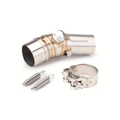 Stainless Steel Motorcycle Mid-Pipe, Compatible with Kawasaki ER6F, ER6N, Ninja 650, And Z650