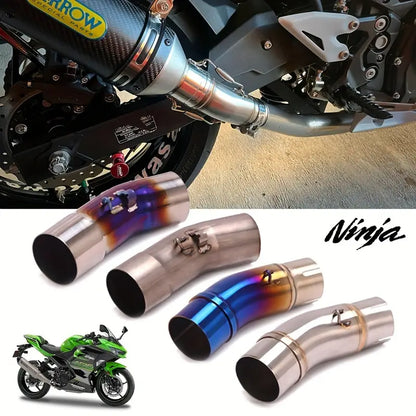 [Kawasaki Ninja 400 Exhaust System] Motorcycle Exhaust Pipe Middle Link for Kawasaki Ninja 400 Z400 Z250 2017-2021 51mm Tubo de Escape System Accessories