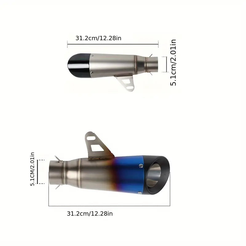 Universal motorcycle exhaust pipe modification with 51mm diameter, suitable for Yamaha R6 R15 R1 R3 MT07 Tmax155 XMAX GSX250 Pcx125 and many other motorcycles 45 sold Sold by Big Bear Motorcycle
