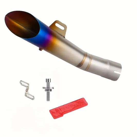 51mm Stainless Steel Universal Motorcycle Exhaust Pipe, Compatible with Street Motor Scooters, Modified Performance Upgrade Accessory
