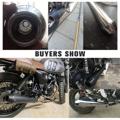 [Retro Electroplating Escap Moto Exhaust] Motorcycle Exhaust Retro Vintage Classic Electroplating Escap Moto for Cafe Racer Bobber Chopper Custom