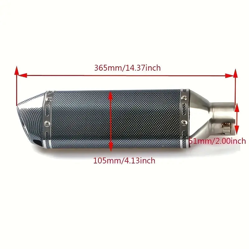 Carbon Fiber Motorcycle Exhaust Muffler Pipe 250Cc 350Cc 600Cc Escape Moto Tube for Nmax Tmax530 Msx125 GSR600
