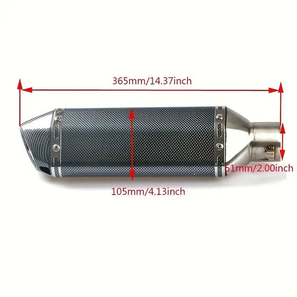 Carbon Fiber Motorcycle Exhaust Muffler Pipe 250Cc 350Cc 600Cc Escape Moto Tube for Nmax Tmax530 Msx125 GSR600
