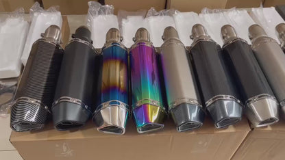 Carbon Fiber Motorcycle Exhaust Muffler Pipe 250Cc 350Cc 600Cc Escape Moto Tube for Nmax Tmax530 Msx125 GSR600